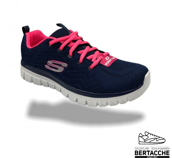 SKECHERS NAVY-FUXIA